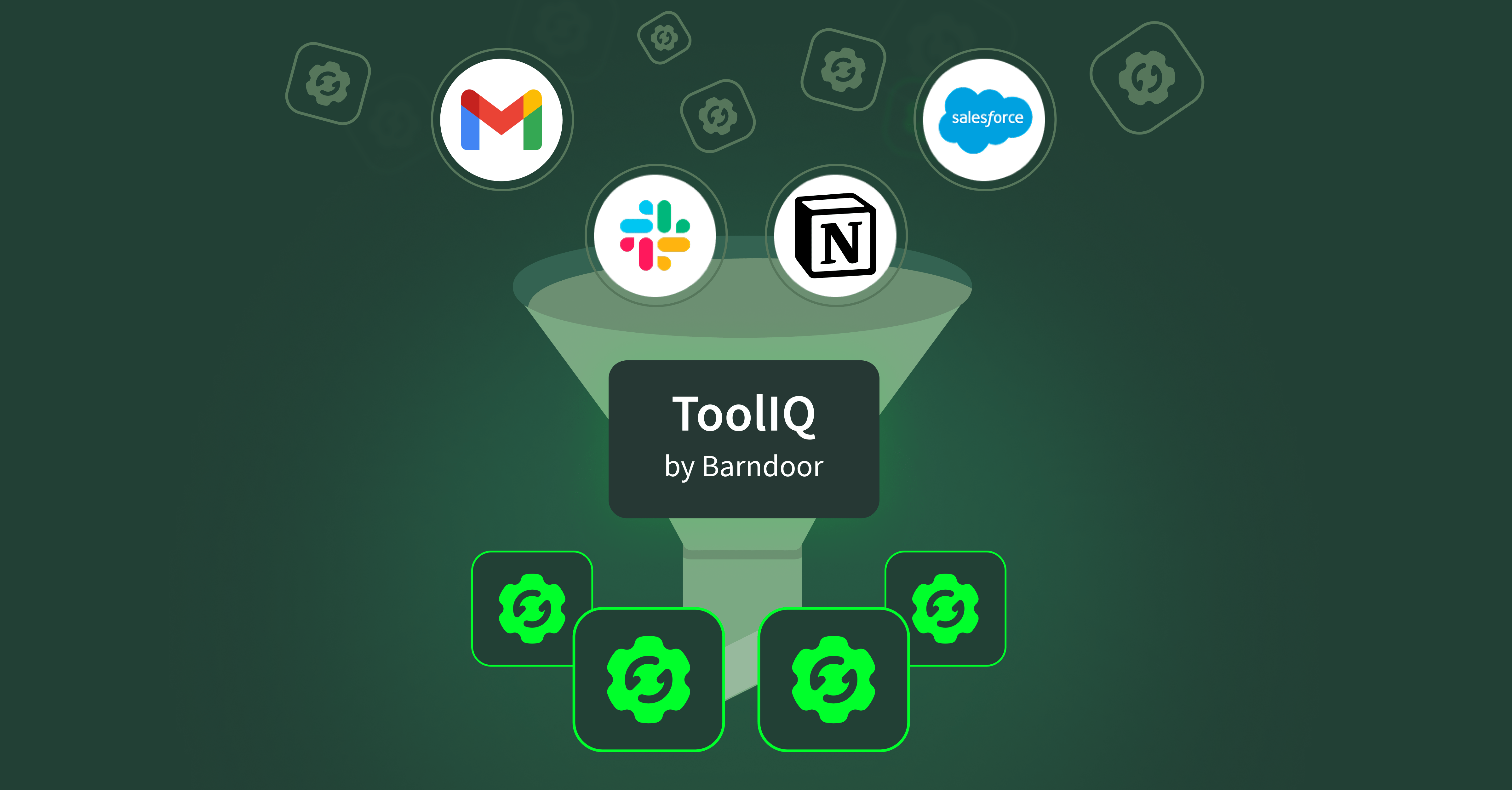 ToolIQ by Barndoor intelligently filters MCP tools and context, routing relevant tools from Gmail, Slack, Salesforce, and Notion to AI clients while reducing context window overload.